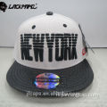 3D geborduurde leren klep met snapback hiphop platte pet